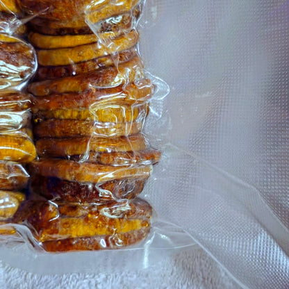 South Palmer sun dried figs sealed in a vacuum pack inside the carton