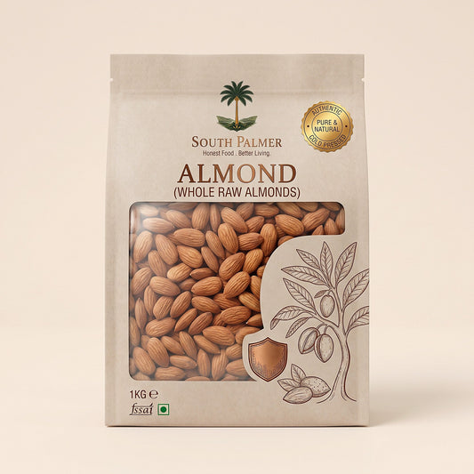 South Palmer Whole Raw Almonds 1 kg pack