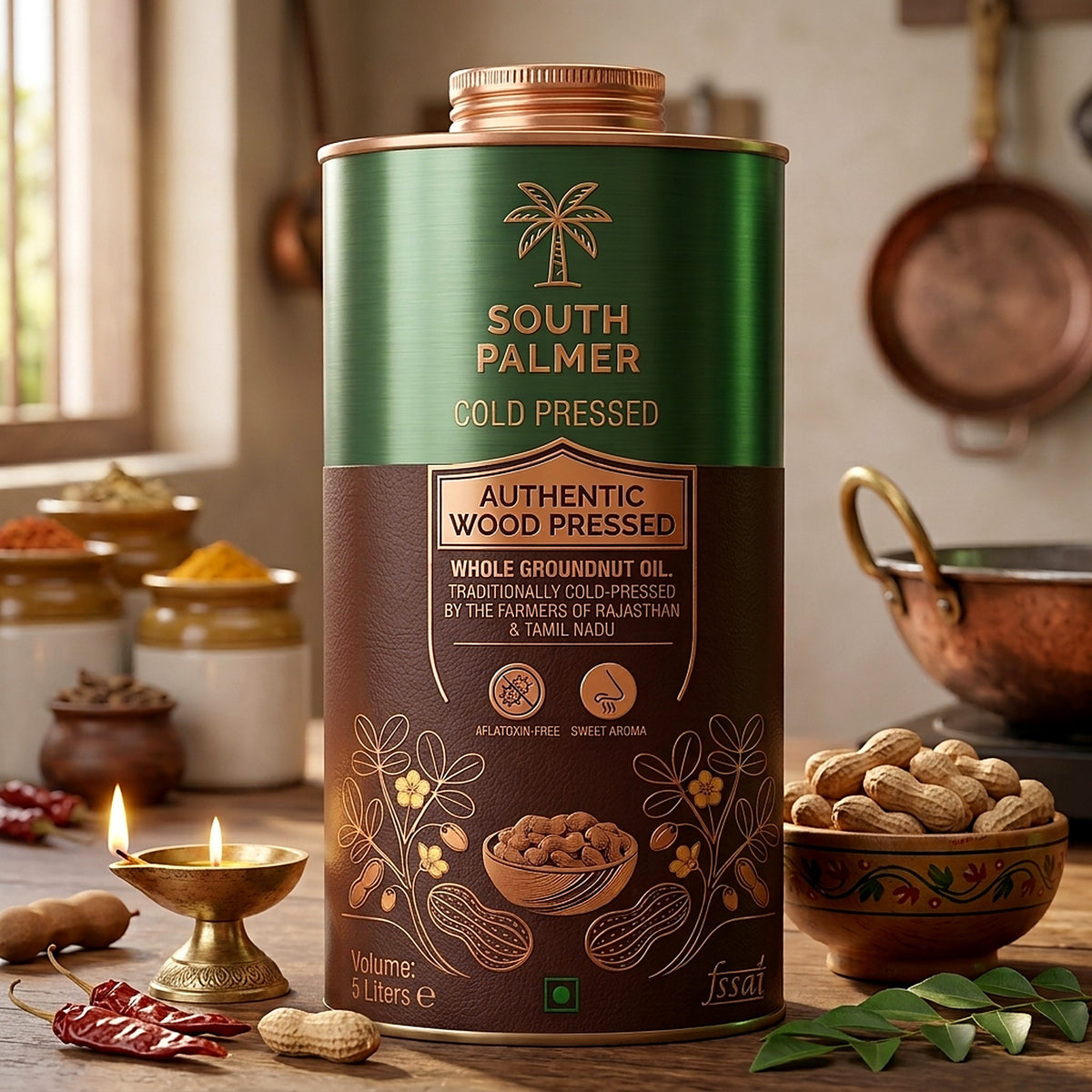 South Palmer Cold Pressed Groundnut Oil 5 L
