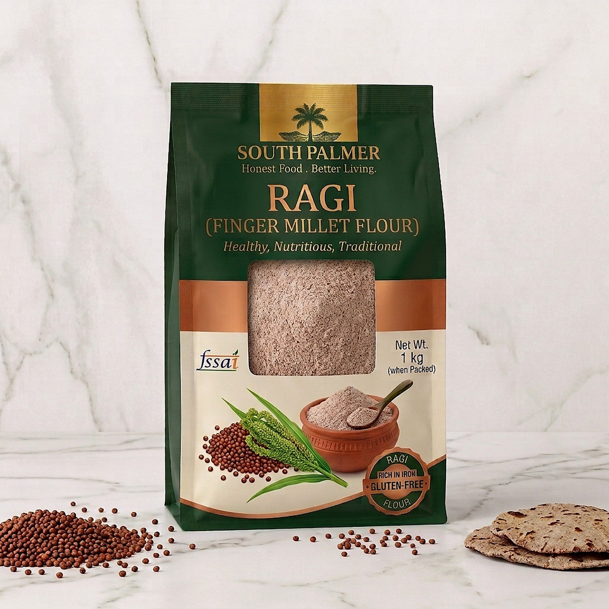 South Palmer Ragi Flour 1 kg pack